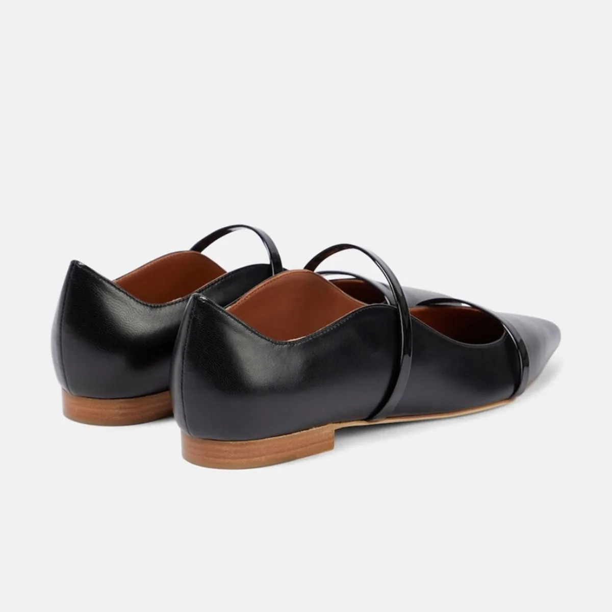 Arden Furtado Spring Mixed Colors Mary Jane Flats Pointed Toe Shallow One-word Band Single Shoe Extra Large Size Commuter Shoes