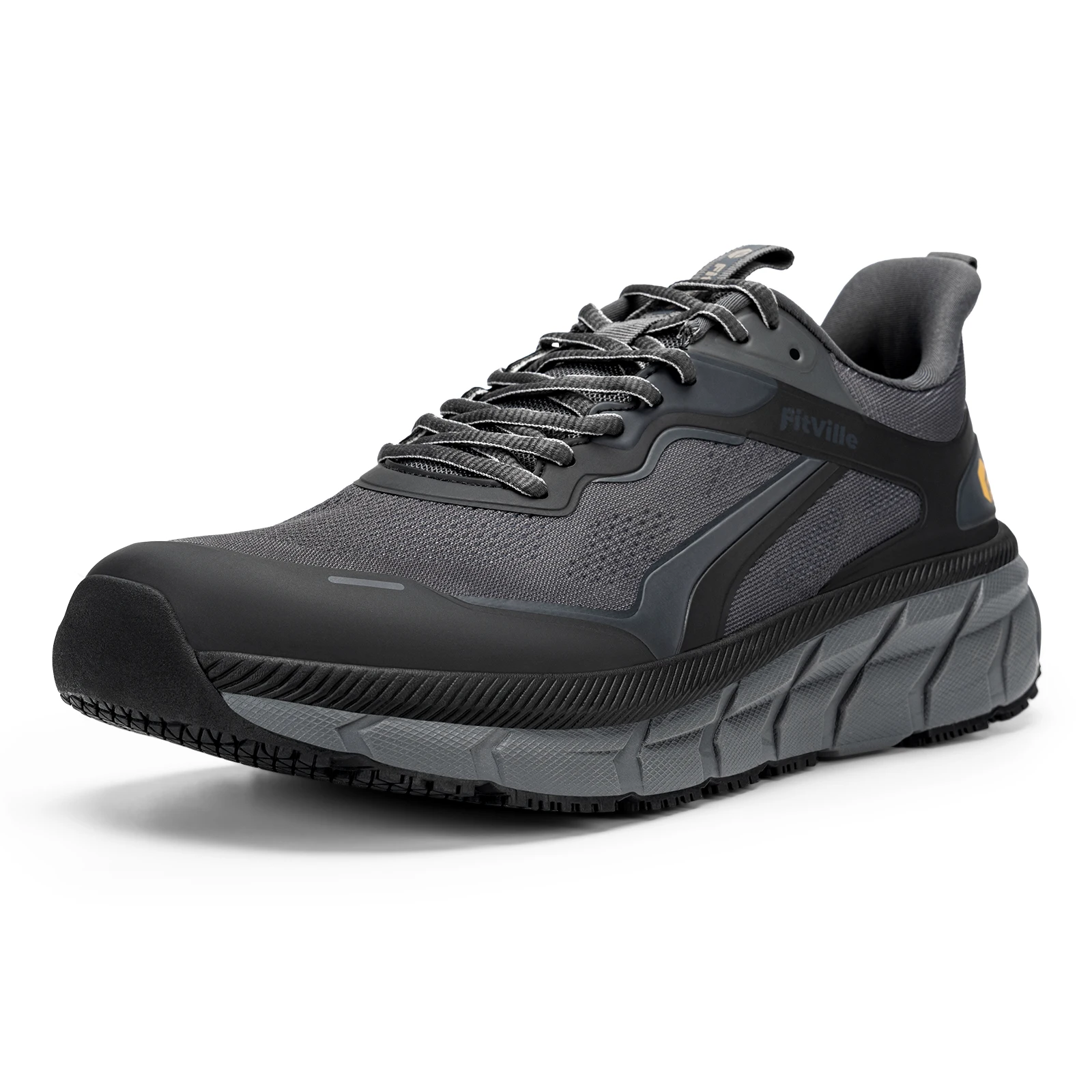 FitVille Extra Wide Men's Running Shoes Breathable Causal Sneakers Cushioned Sports Jogging Shoes for Men Non Slip Arche Support