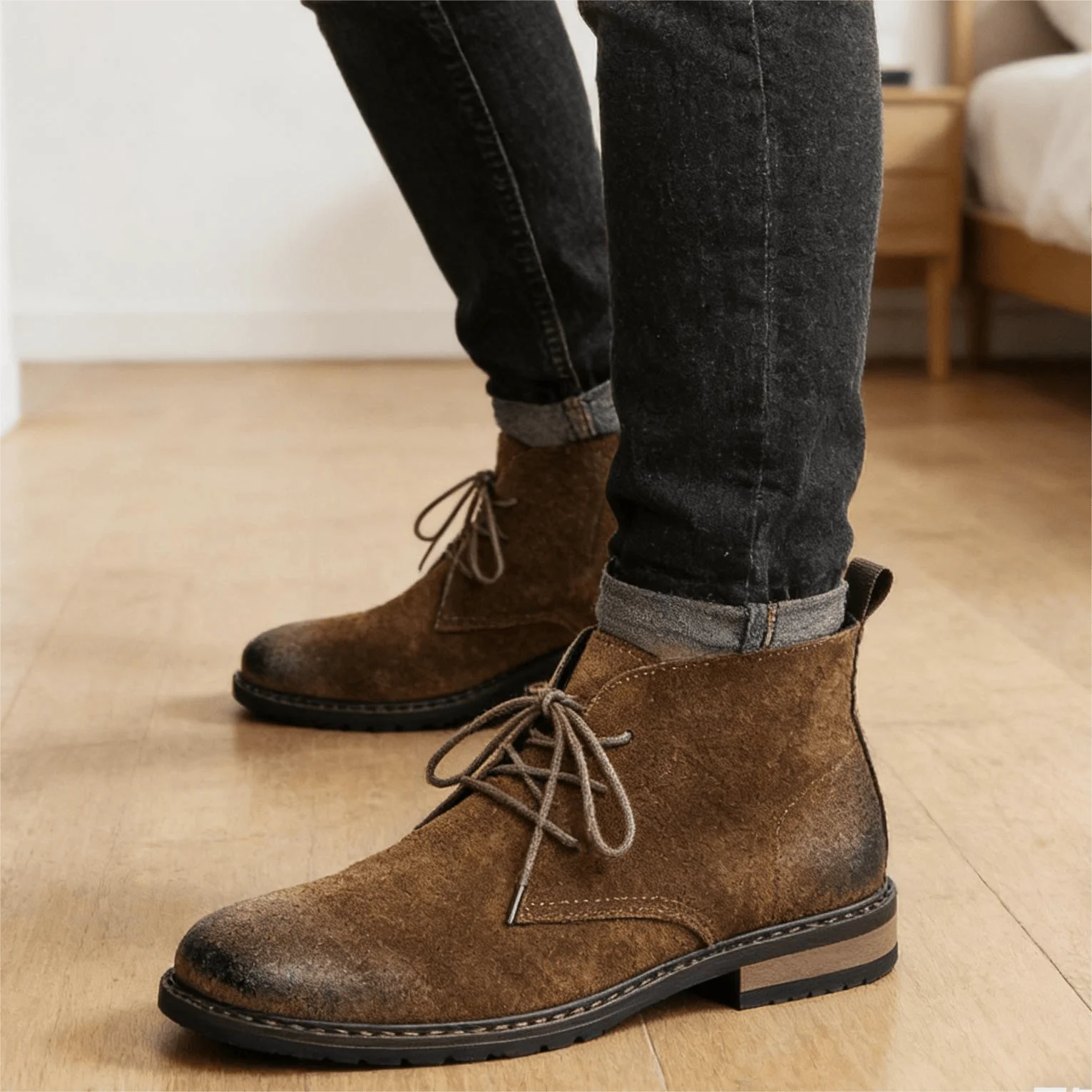 Leather Boots Retro Comfortable Brand Retro Fashion 2026 Ankle Boots