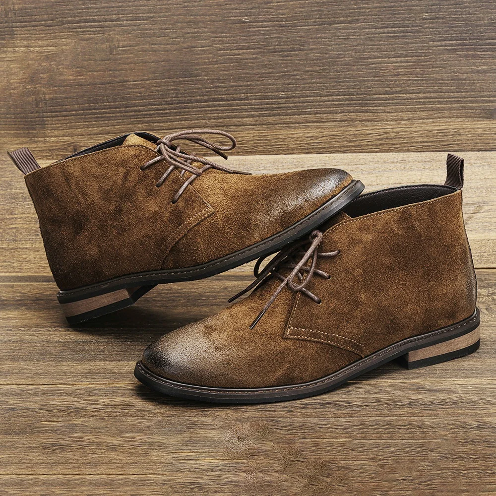 Leather Boots Retro Comfortable Brand Retro Fashion 2026 Ankle Boots
