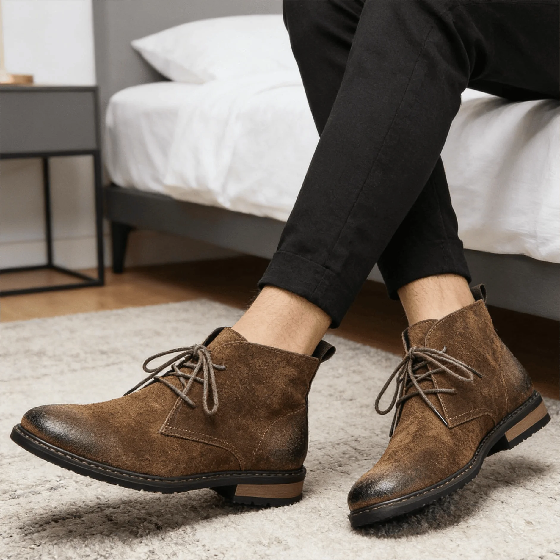 Leather Boots Retro Comfortable Brand Retro Fashion 2026 Ankle Boots