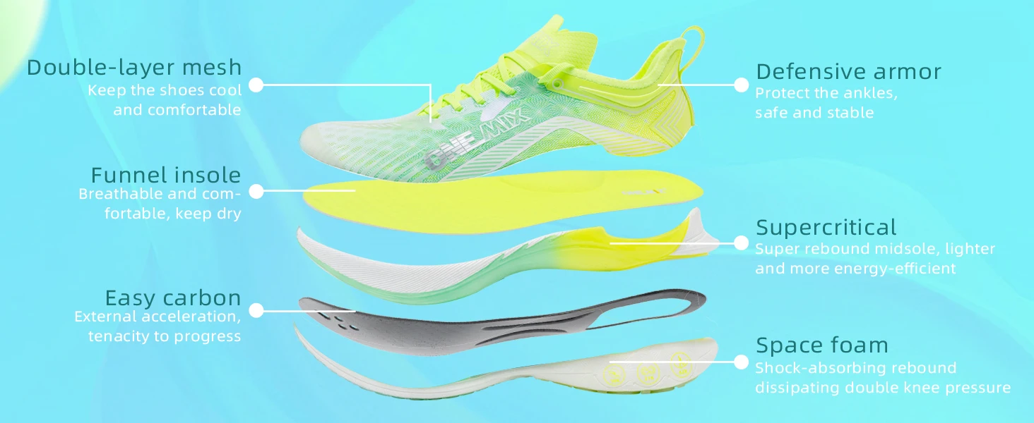 ONEMIX T700 Carbon Plate Marathon Running Racing Shoes Men Professional Stable Supp Ort Shock-Relief Ultra-Light Rebound Sneaker