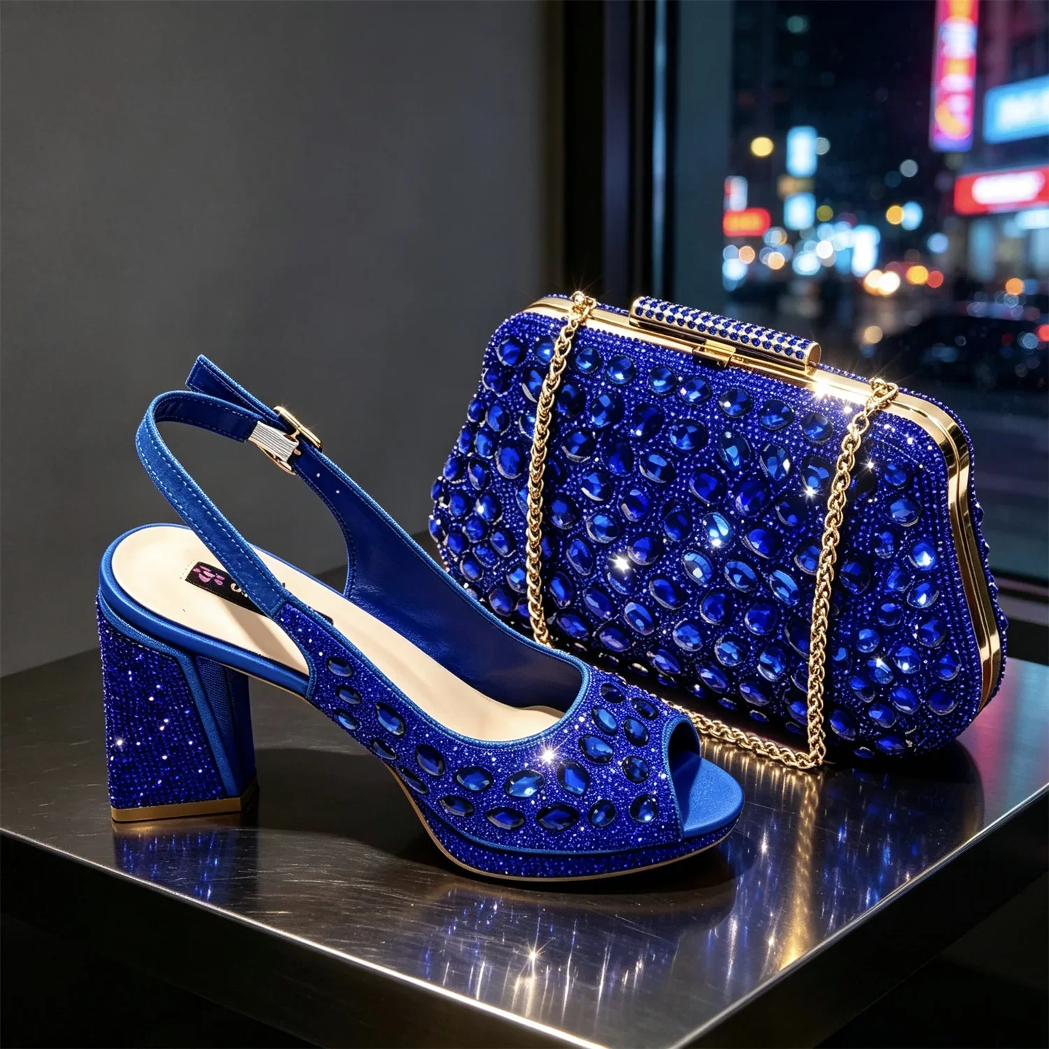 Elegant Italian-Inspired High Heels and Matching Bag Set for Women - Perfect for Weddings and Parties - Trendy Fashion