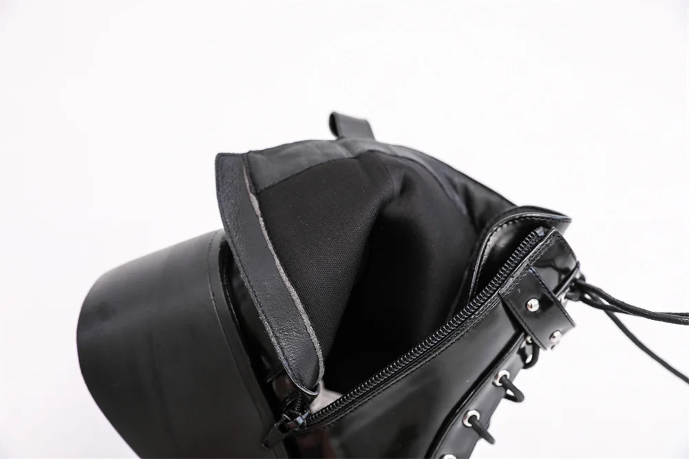 Brand New Ladies Goth Platform Ankle Boots Fashion Buckle Zip Rivet Punk Wedges High Heels Womens Boots Party Street Woman Shoes