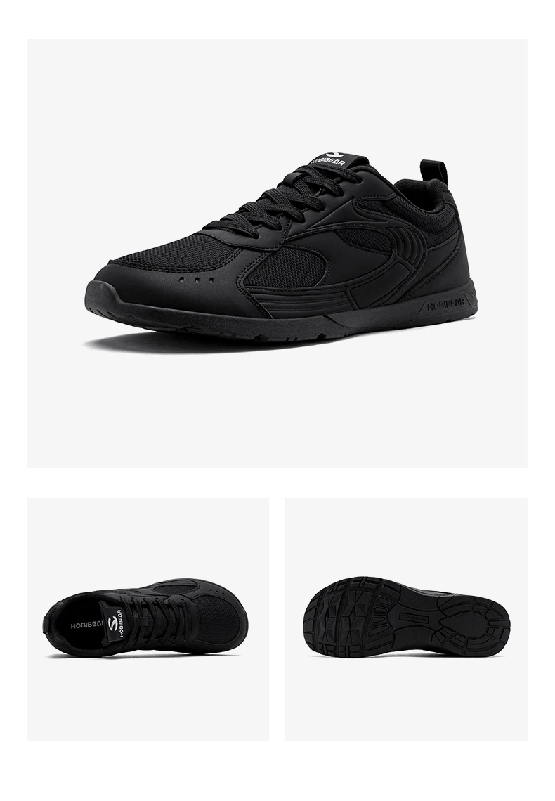 HOBIBEAR Men's Wide Toe Box Sneakers Lightweight Lace-Up Tennis Shoes Breathable Mesh Non-Slip Casual Walking Shoes for Unisex