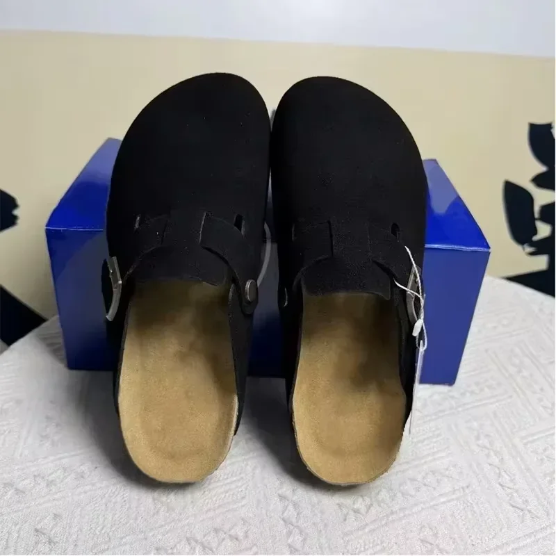 High Quality Retro Button Toe Half Drag Men's And Women's Outdoor Wear 2026 New Comfortable Lazy Shoes Thick Sole Versatile
