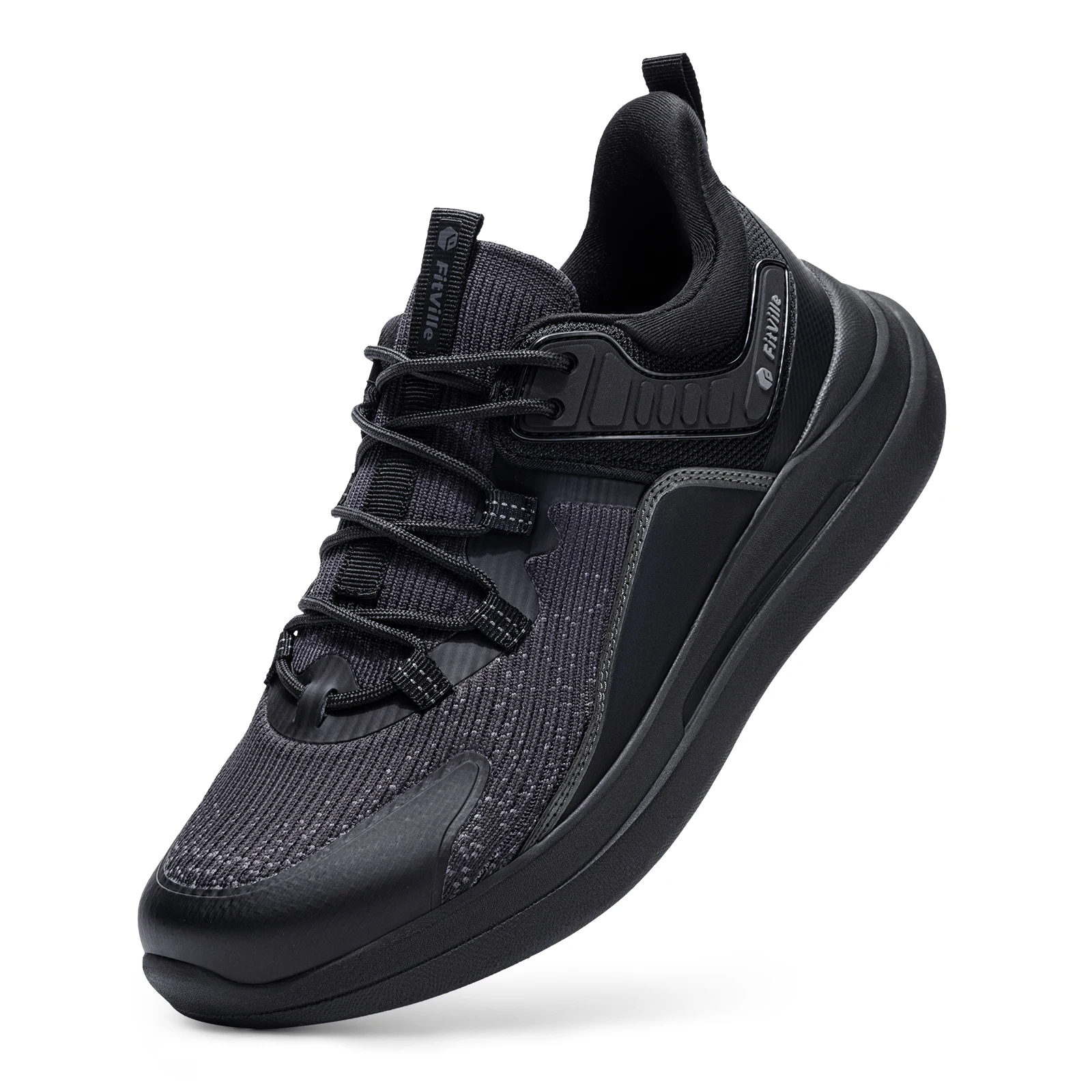 FitVille Men'S Wide Fit Slip-On Walking & Running Sneakers, Breathable Upper With Arch Support Cushioned Insole, Anti-Slip Durable Outsole For Daily Jogging & Gym Workout