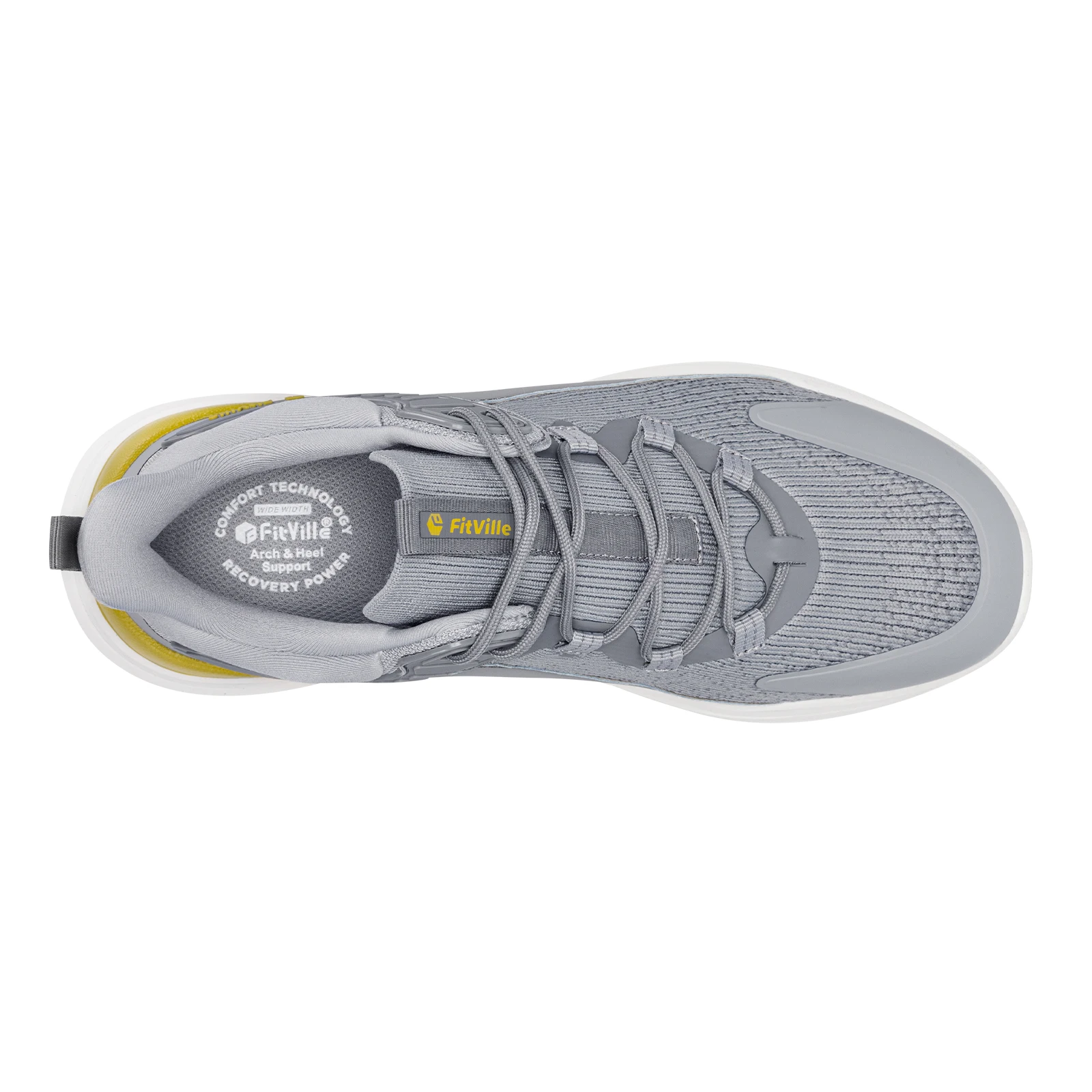 FitVille Men'S Wide Fit Slip-On Walking & Running Sneakers, Breathable Upper With Arch Support Cushioned Insole, Anti-Slip Durable Outsole For Daily Jogging & Gym Workout