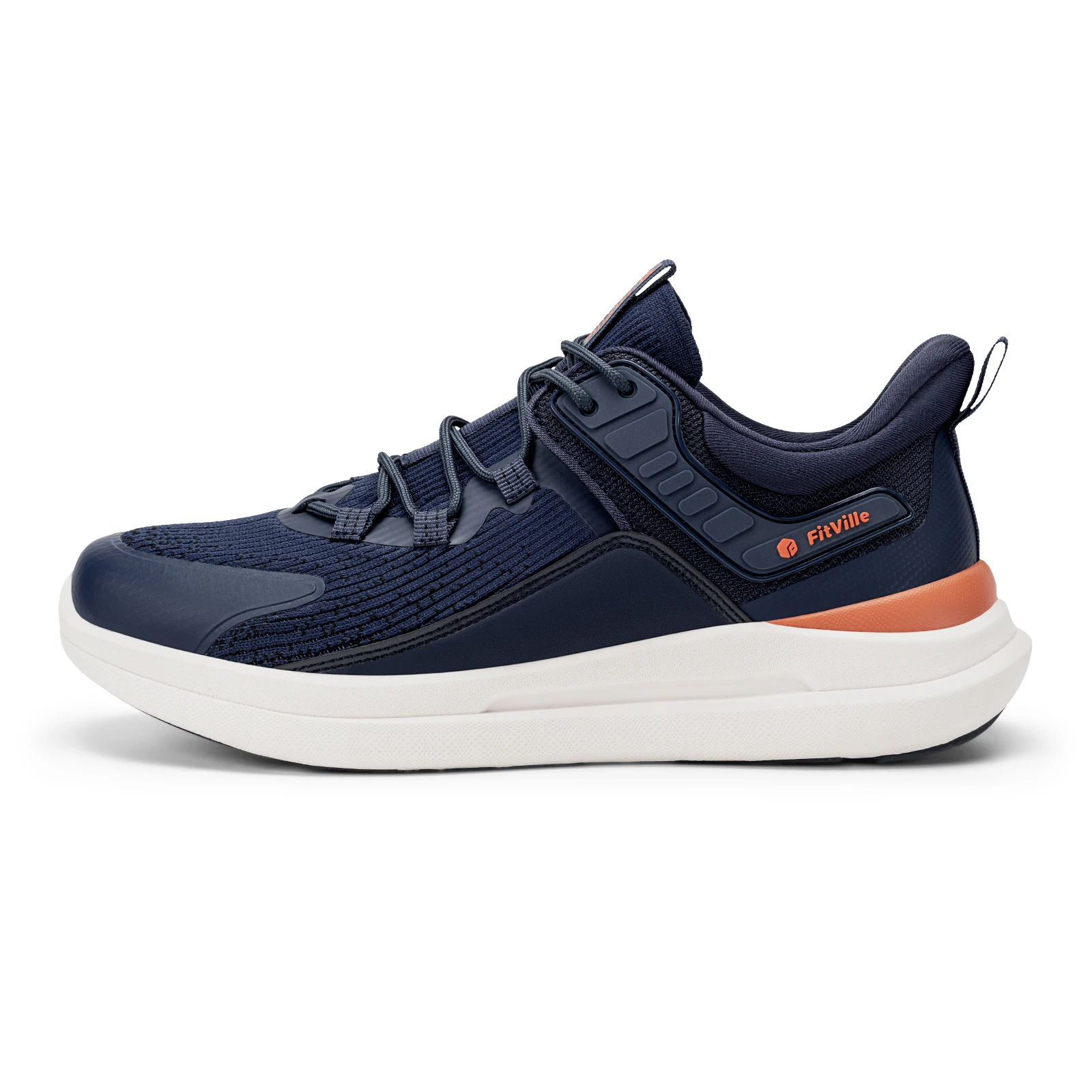 FitVille Men'S Wide Fit Slip-On Walking & Running Sneakers, Breathable Upper With Arch Support Cushioned Insole, Anti-Slip Durable Outsole For Daily Jogging & Gym Workout