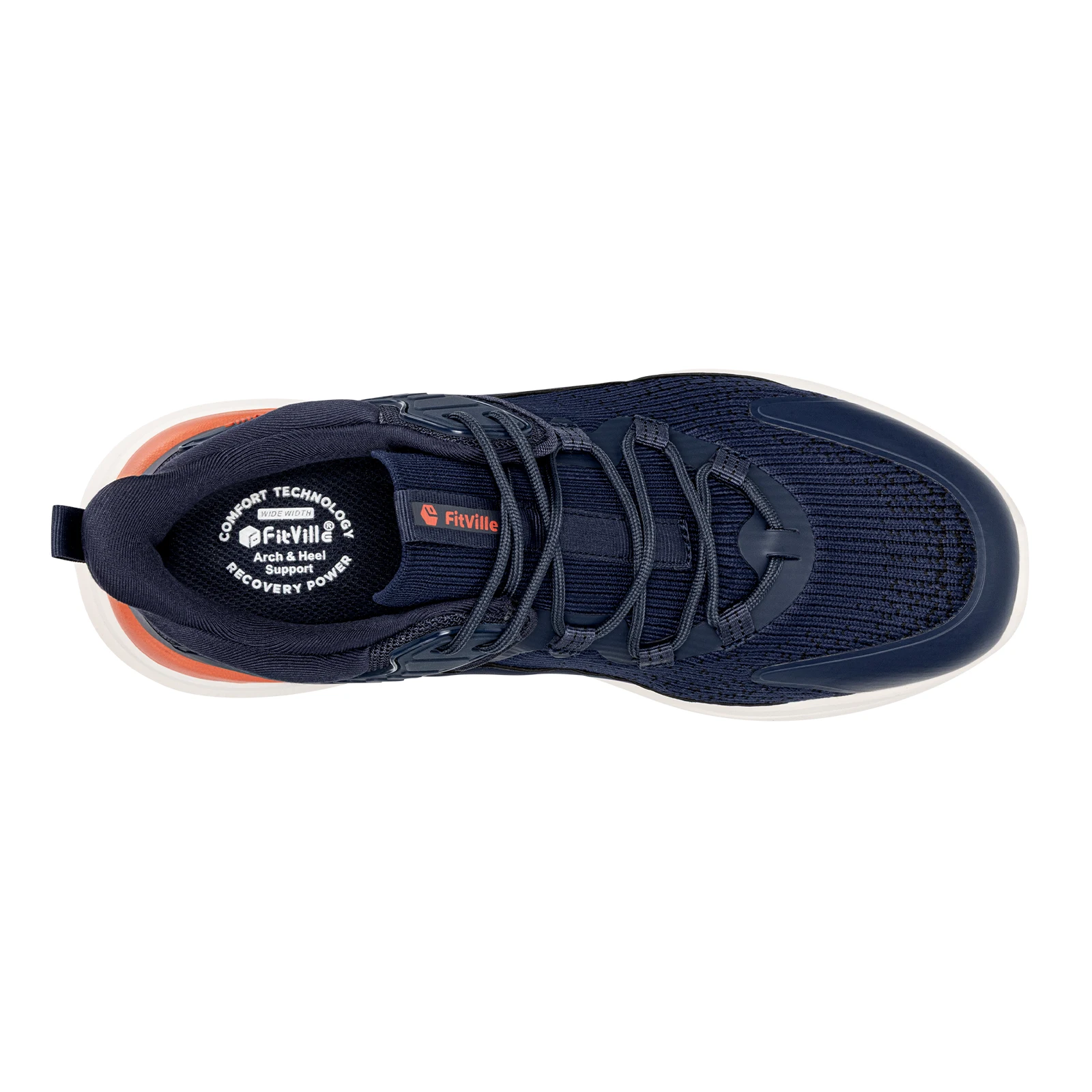 FitVille Men'S Wide Fit Slip-On Walking & Running Sneakers, Breathable Upper With Arch Support Cushioned Insole, Anti-Slip Durable Outsole For Daily Jogging & Gym Workout