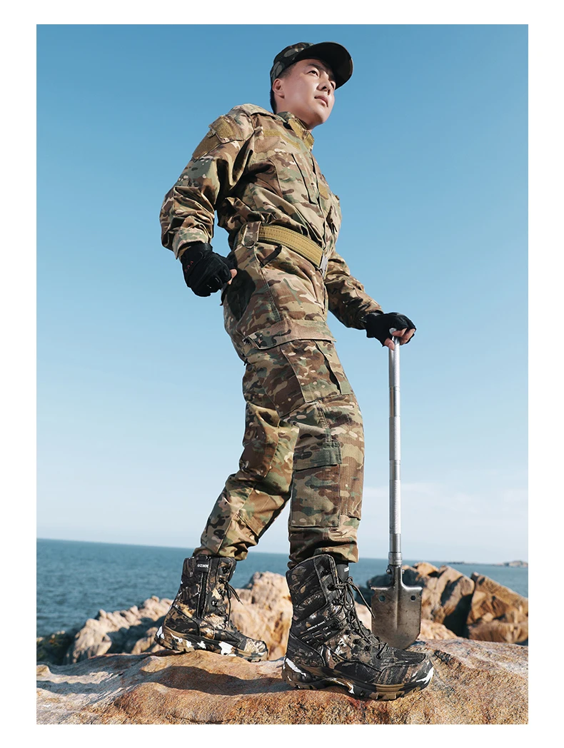 Men Tactical Boots Male Army Boots Climbing Hiking Shoes Camping High Quality Lace Up Military Women Breathable Safety Unisex