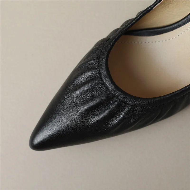 FEDONAS Women Pumps Spring Summer Office Ladies Party Pointed Toe Thin Heels Soft Genuine Leather Shoes Woman Fashion Elegant