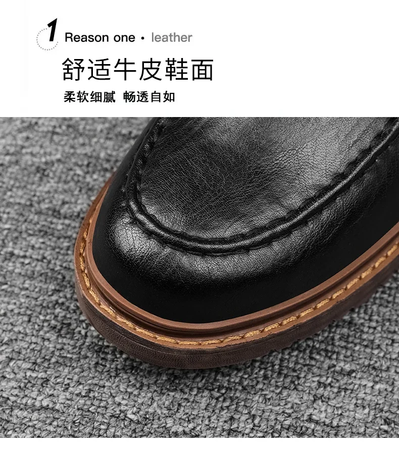 Autumn New Men Leather Casuai Shoes Brogue Luxurious Handmade Shoes Genuine Leather Shoes Work Boots Business Casual Sneakers