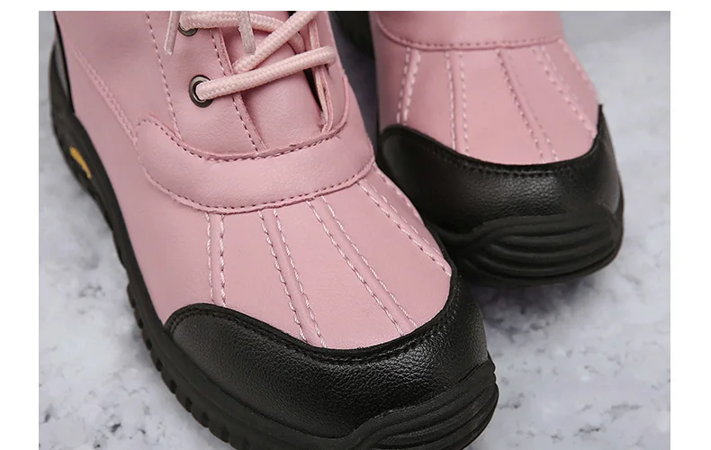 Snow Boots Women Lace-up Waterproof Comfortable Ladies Rain Shoes Female Keep Warm Mid-Calf Winter Boots Outdoor Ankle Boots New