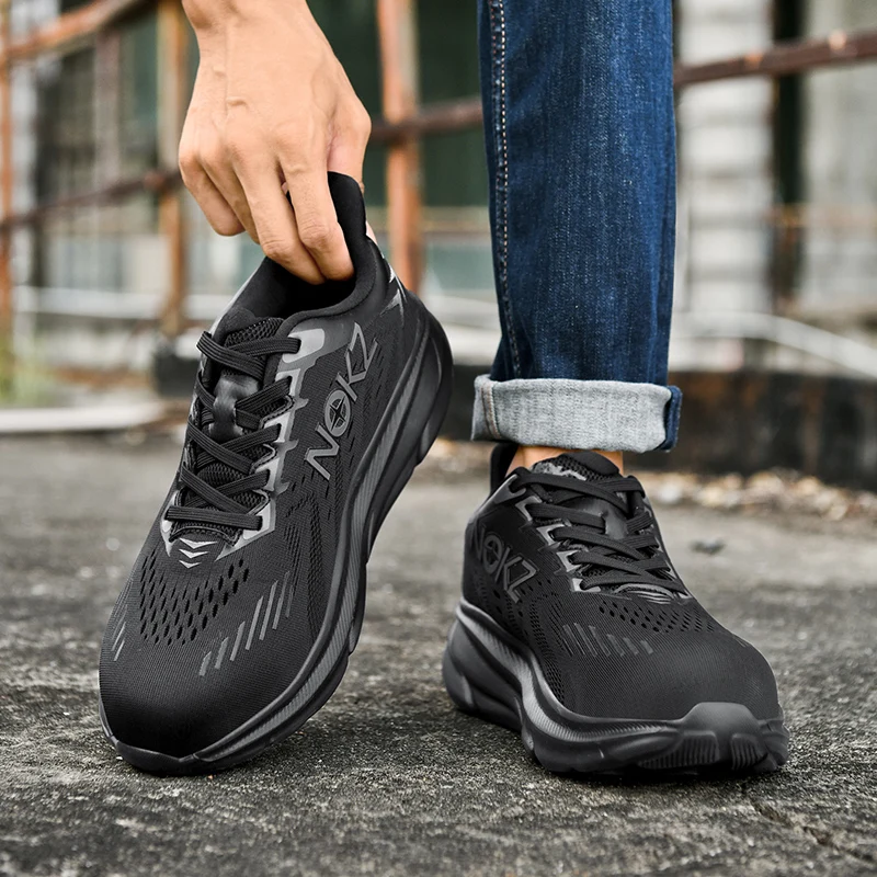 Fashion Comfortable Men's Work Safety Shoes Anti-smash Anti-stab Work Sneakers Steel Toe Shoes Breathable Male Walking Sneakers