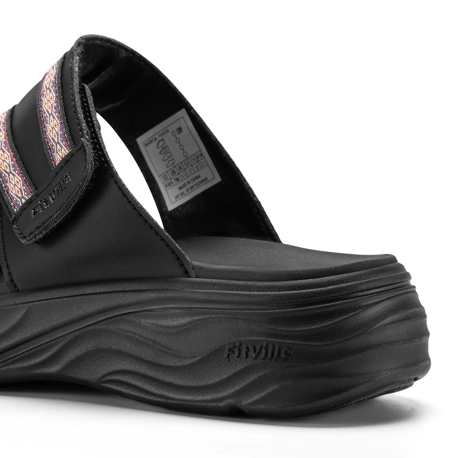 FitVille Women'S Wedge Slippers Wide Width Adjustable Straps Summer Beach Sandals Slipper For Swollen Feet And Bunion Relief