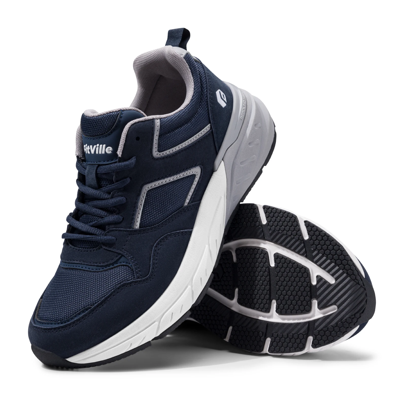 FitVille Newest Running Shoes for Men 4E Wide Width Sneakers with Arch Support for Flat Feet Heel Pain Relief Plantar Fasciitis