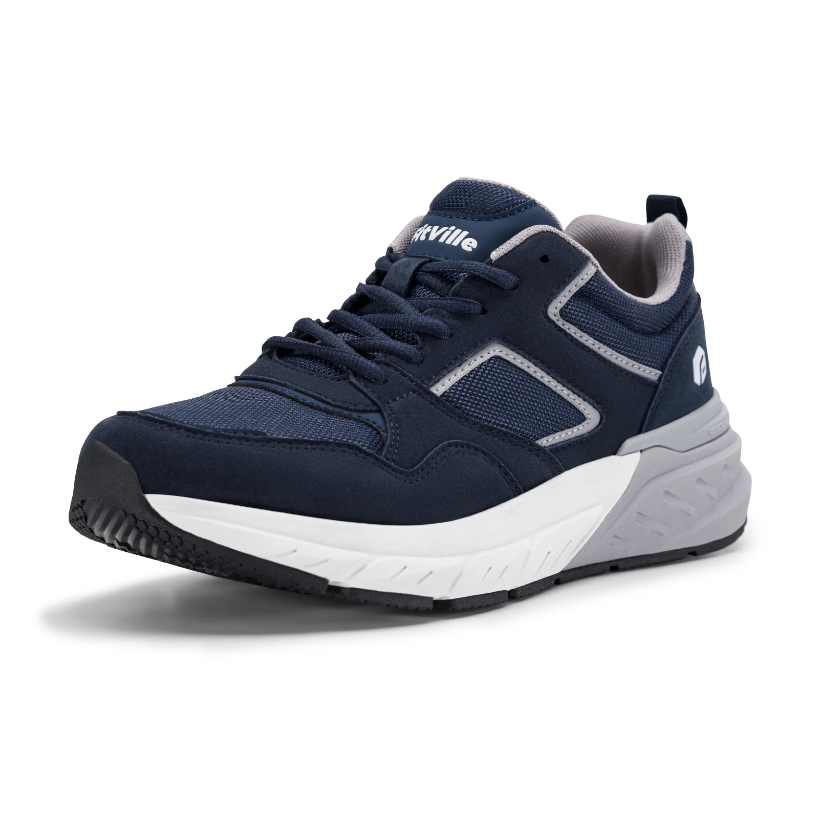 FitVille Newest Running Shoes for Men 4E Wide Width Sneakers with Arch Support for Flat Feet Heel Pain Relief Plantar Fasciitis