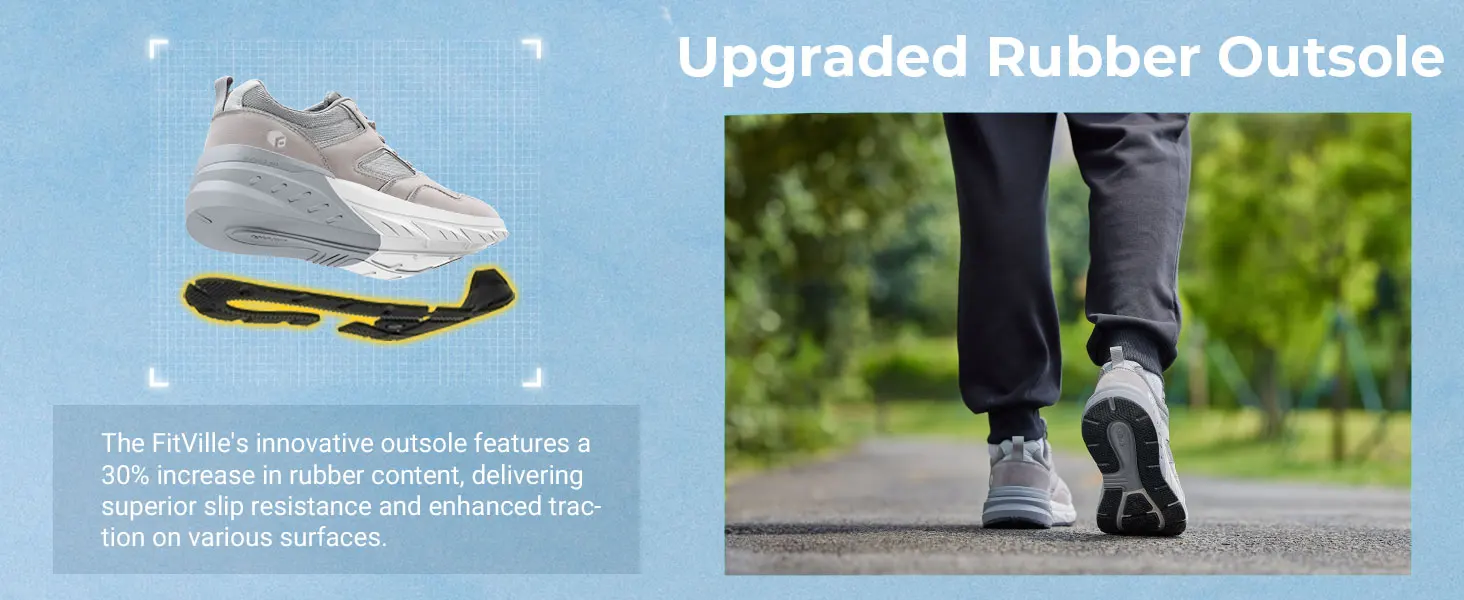 FitVille Newest Running Shoes for Men 4E Wide Width Sneakers with Arch Support for Flat Feet Heel Pain Relief Plantar Fasciitis
