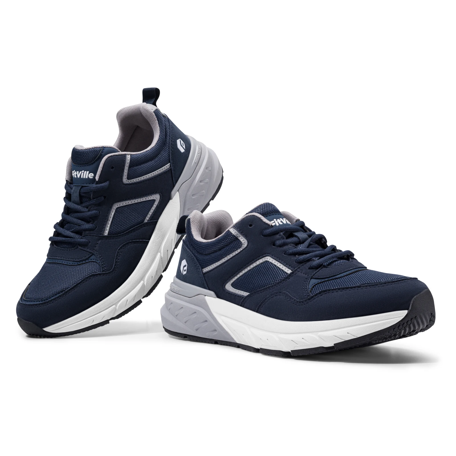 FitVille Newest Running Shoes for Men 4E Wide Width Sneakers with Arch Support for Flat Feet Heel Pain Relief Plantar Fasciitis