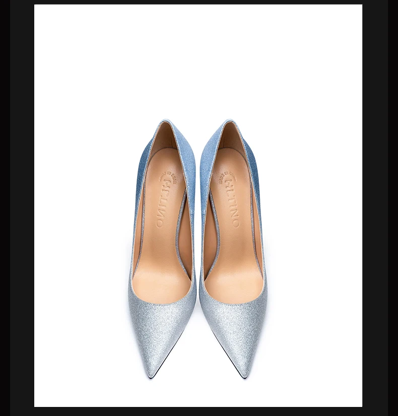 Women's Shoes Shiny Luxury Brand Pumps Red Bottom Pointed Toe Glitter Basic High Heels Female Prom Party Ladies Shoes Women 12cm