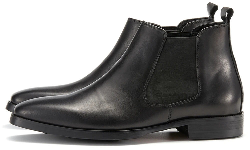 High Quatliy Claf Leather Men's Chelsea Boots Slip on Ankle Boots Motorcycle Genuine Leather Driving Boot Shoes for Men in Stock
