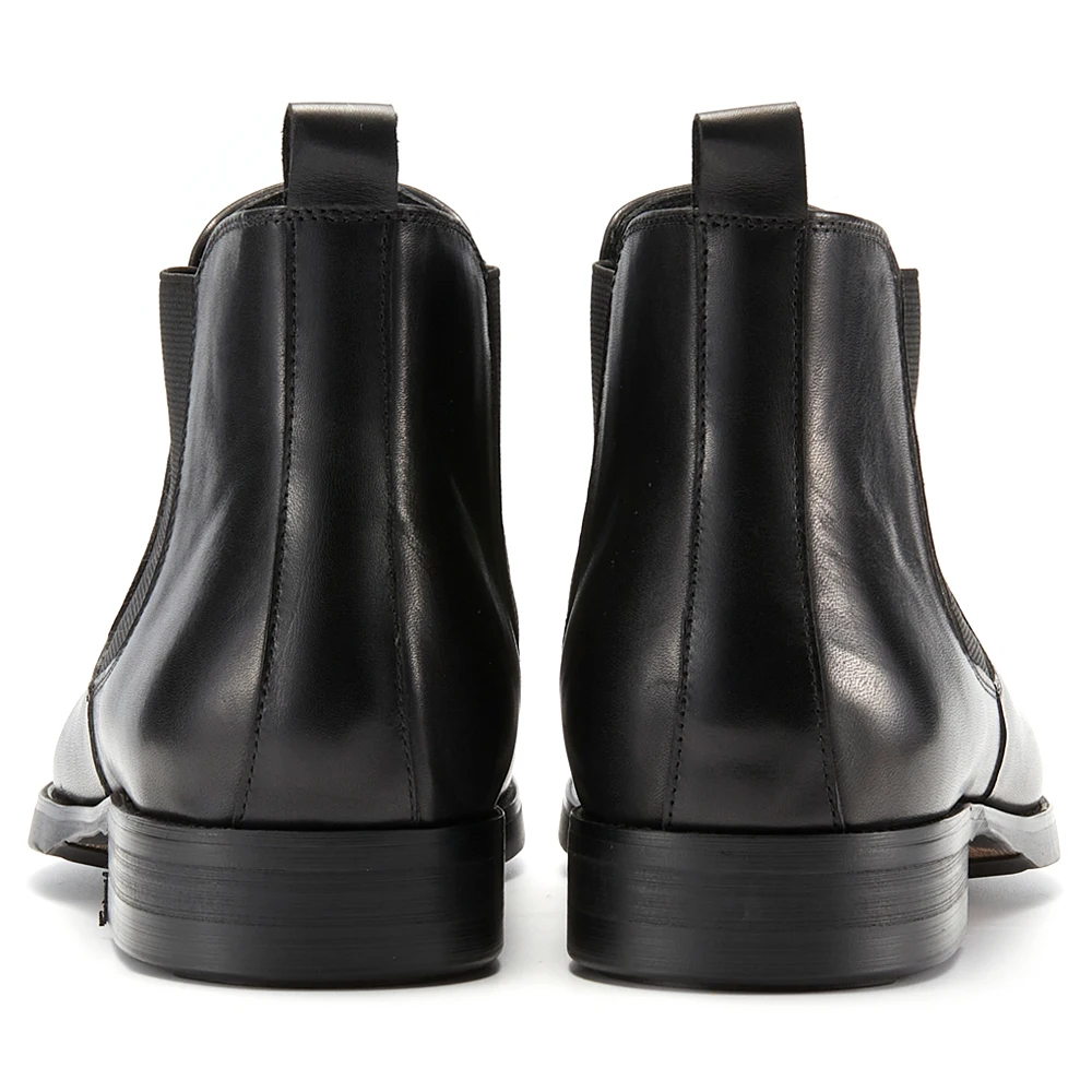 High Quatliy Claf Leather Men's Chelsea Boots Slip on Ankle Boots Motorcycle Genuine Leather Driving Boot Shoes for Men in Stock
