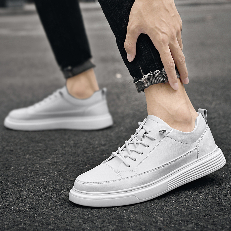 Italian Brand Men's Genuine Leather Casual Shoes Oxford Jogging Shoes Sneakers for Men Warm Cotton Shoes with/No Fur Size：38-47