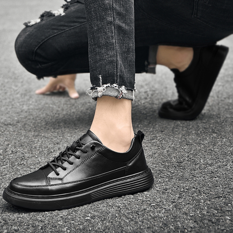 Italian Brand Men's Genuine Leather Casual Shoes Oxford Jogging Shoes Sneakers for Men Warm Cotton Shoes with/No Fur Size：38-47