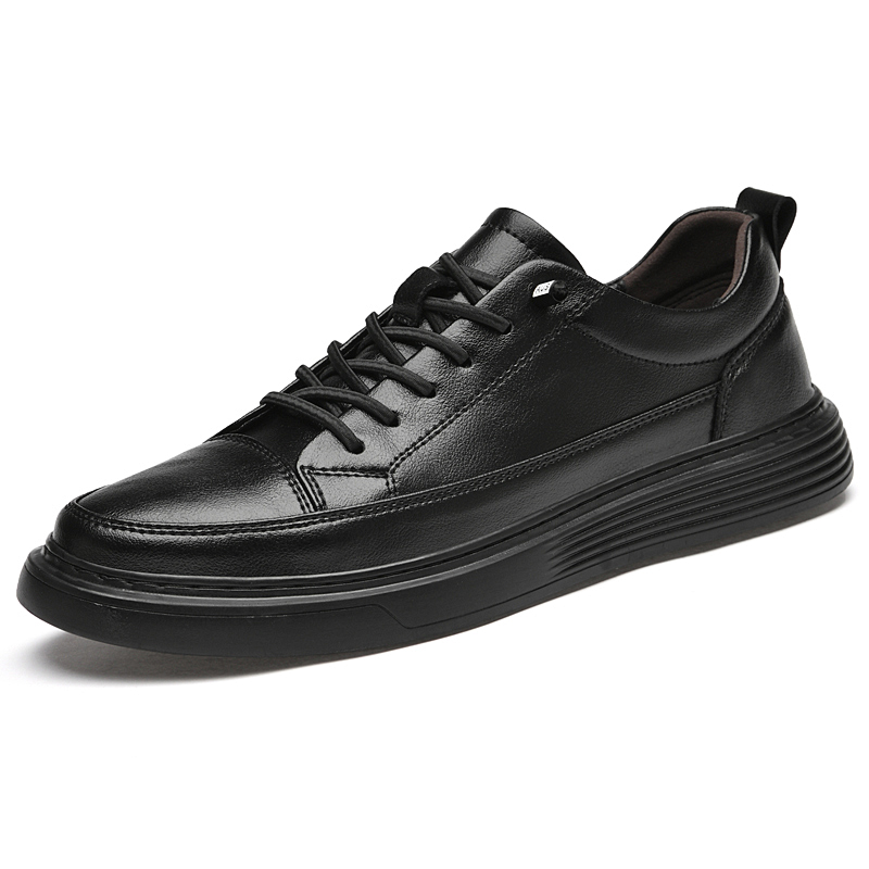 Italian Brand Men's Genuine Leather Casual Shoes Oxford Jogging Shoes Sneakers for Men Warm Cotton Shoes with/No Fur Size：38-47