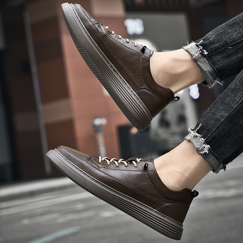 Italian Brand Men's Genuine Leather Casual Shoes Oxford Jogging Shoes Sneakers for Men Warm Cotton Shoes with/No Fur Size：38-47