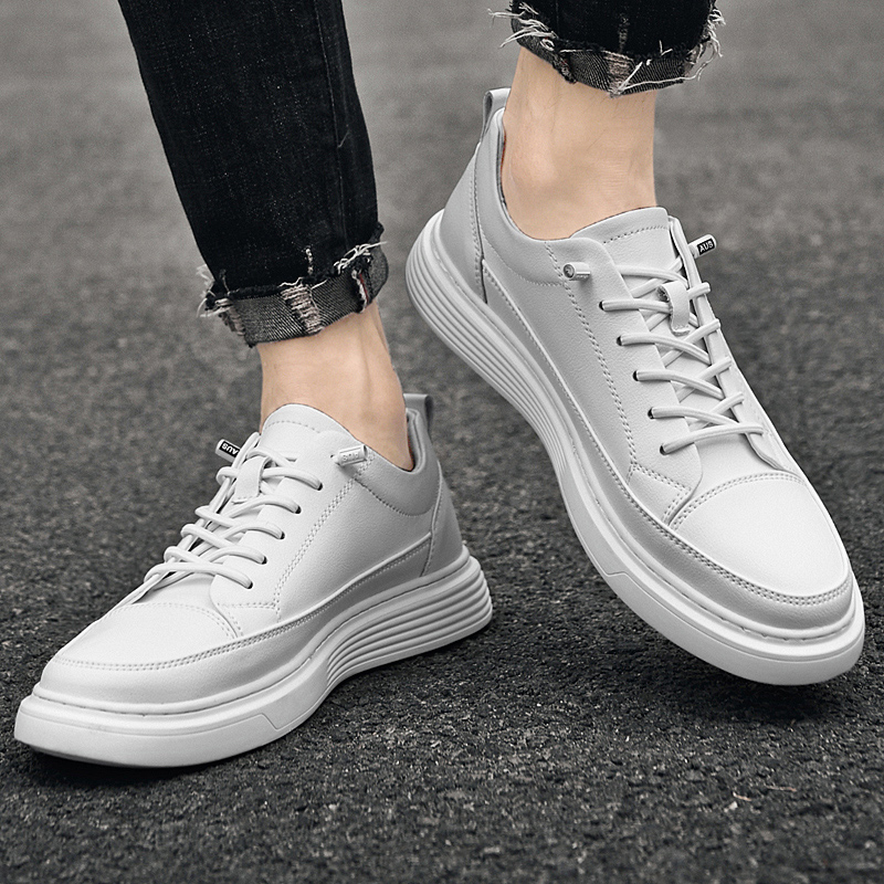 Italian Brand Men's Genuine Leather Casual Shoes Oxford Jogging Shoes Sneakers for Men Warm Cotton Shoes with/No Fur Size：38-47