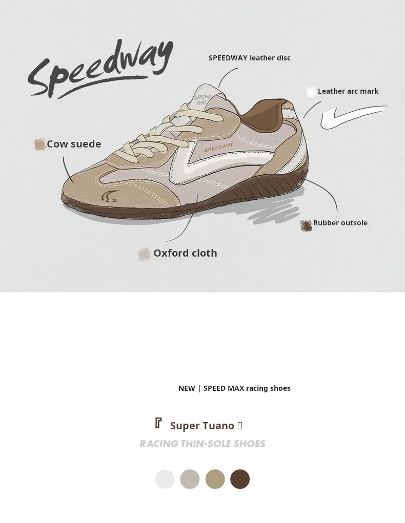 Maden Vintage Patchwork Racing Shoes Unisex Autumn Breathable German Trainers Sneakers Thin Sole Casual Lace-Up Sporty Shoes