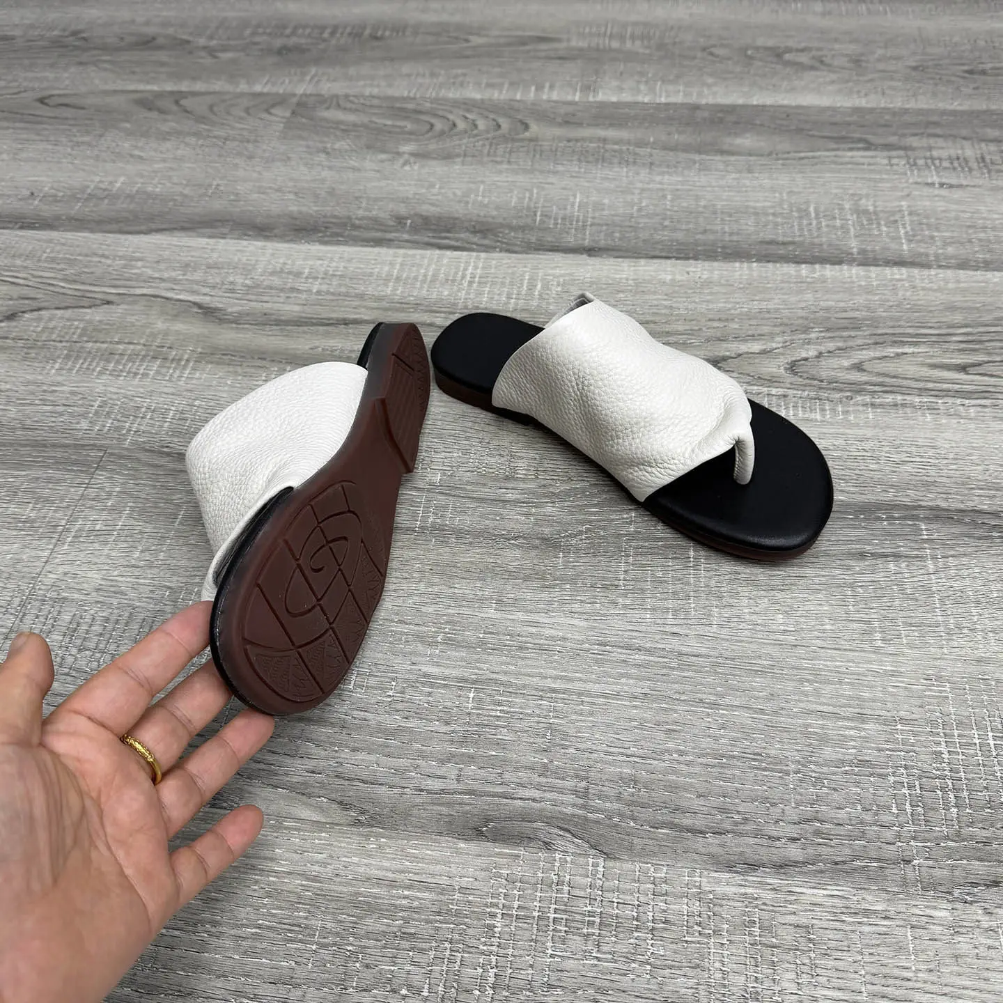 Birkuir Retro Flip Flops Women Slippers Flat Heels Slides Loafers Slip On Genuine Leather 2026 Summer Outdoor Flats Beach Slides