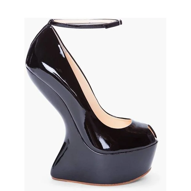 Platform Fretwork Heels Peep Teo Pums Sexy Pointed Toe Leather Solid Accept Custaomized New Arrivals Fashion Women Runway Shoes
