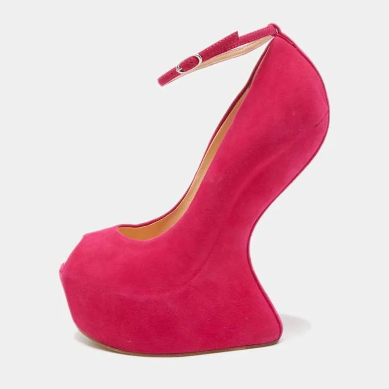 Platform Fretwork Heels Peep Teo Pums Sexy Pointed Toe Leather Solid Accept Custaomized New Arrivals Fashion Women Runway Shoes