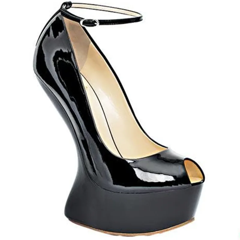 Platform Fretwork Heels Peep Teo Pums Sexy Pointed Toe Leather Solid Accept Custaomized New Arrivals Fashion Women Runway Shoes