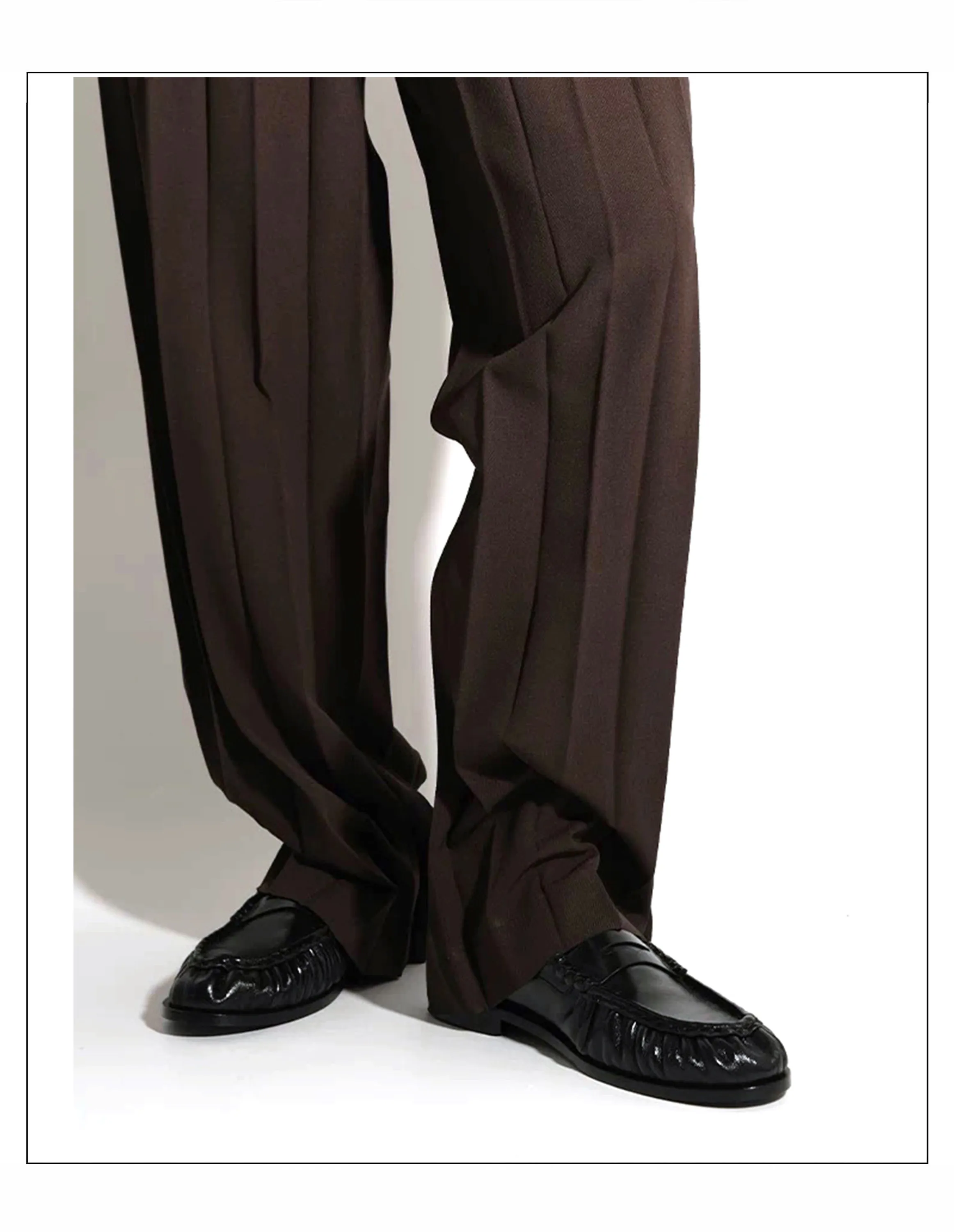 New Retro Loafers for Men Featuring Classic and Pleated Design Suitable for Work and Commuting with Slip-in Dress Leather Shoes