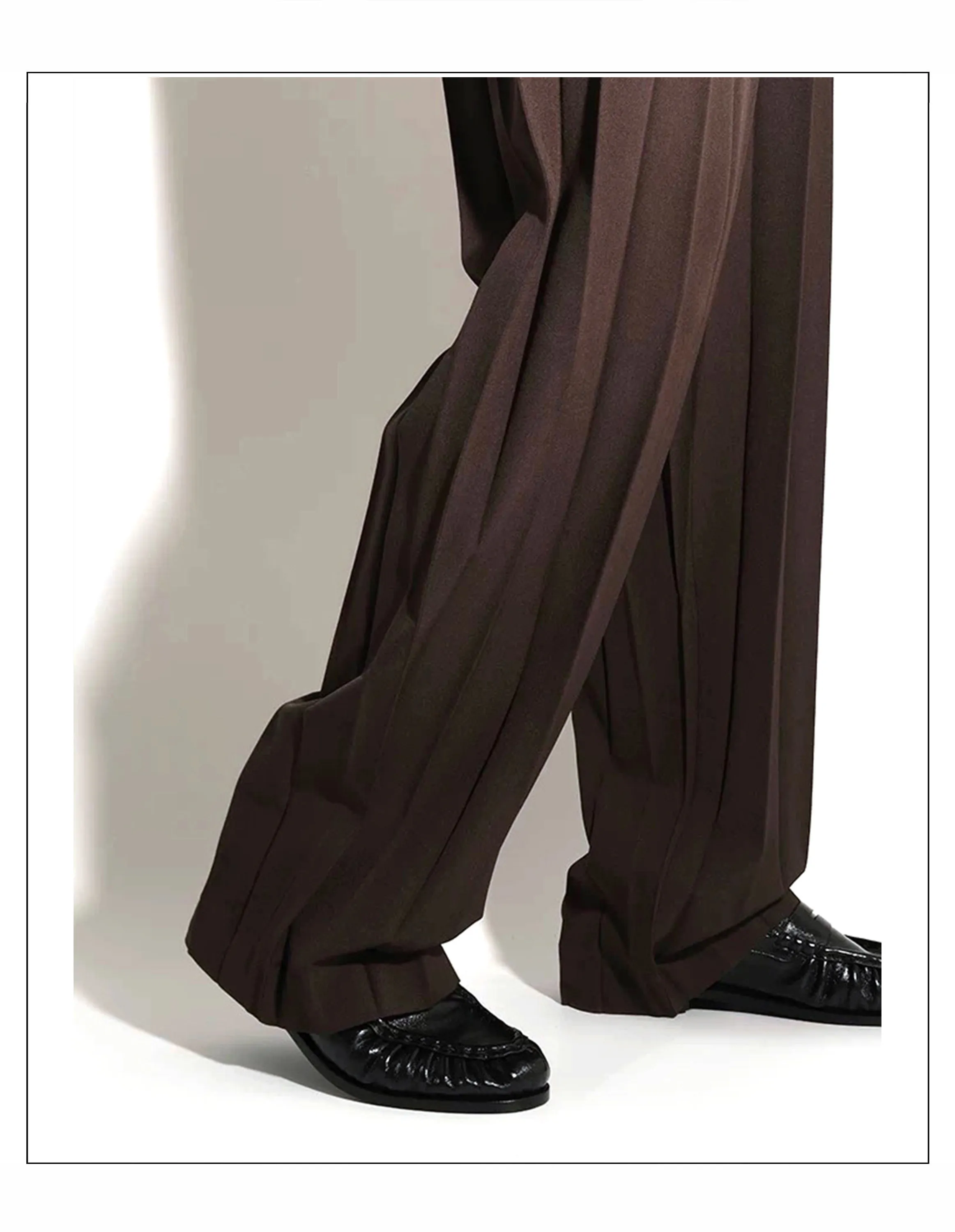 New Retro Loafers for Men Featuring Classic and Pleated Design Suitable for Work and Commuting with Slip-in Dress Leather Shoes