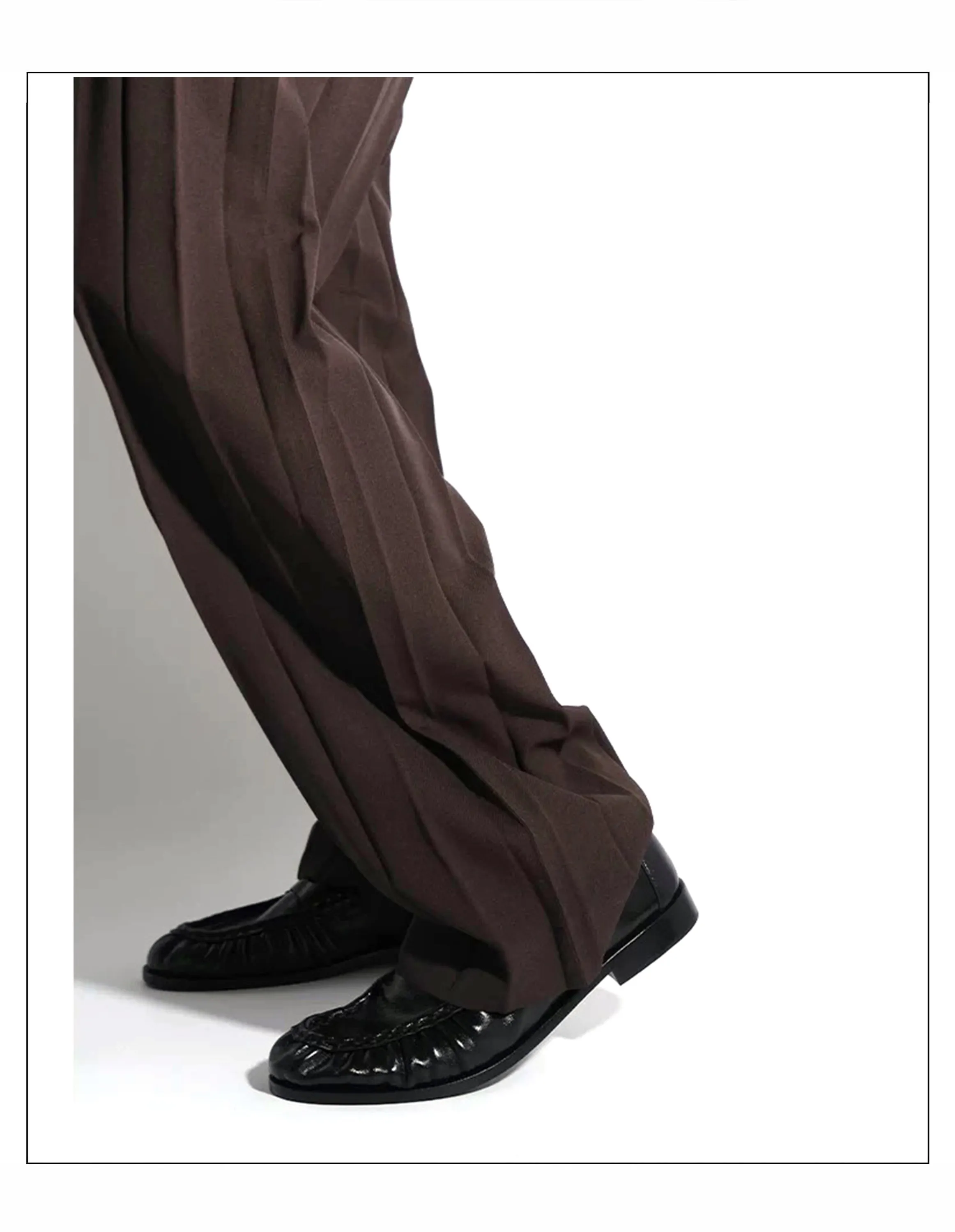 New Retro Loafers for Men Featuring Classic and Pleated Design Suitable for Work and Commuting with Slip-in Dress Leather Shoes