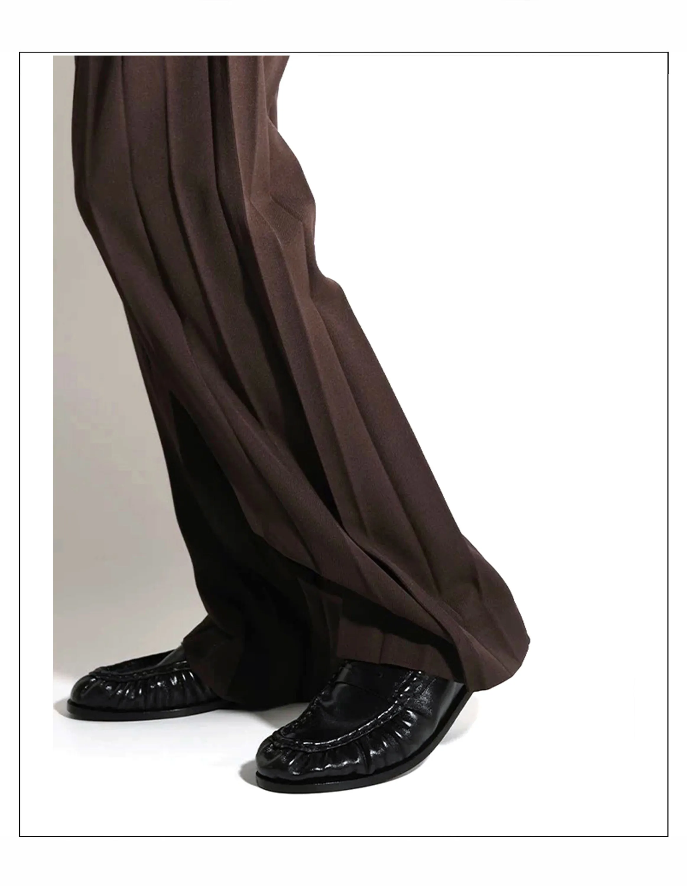 New Retro Loafers for Men Featuring Classic and Pleated Design Suitable for Work and Commuting with Slip-in Dress Leather Shoes
