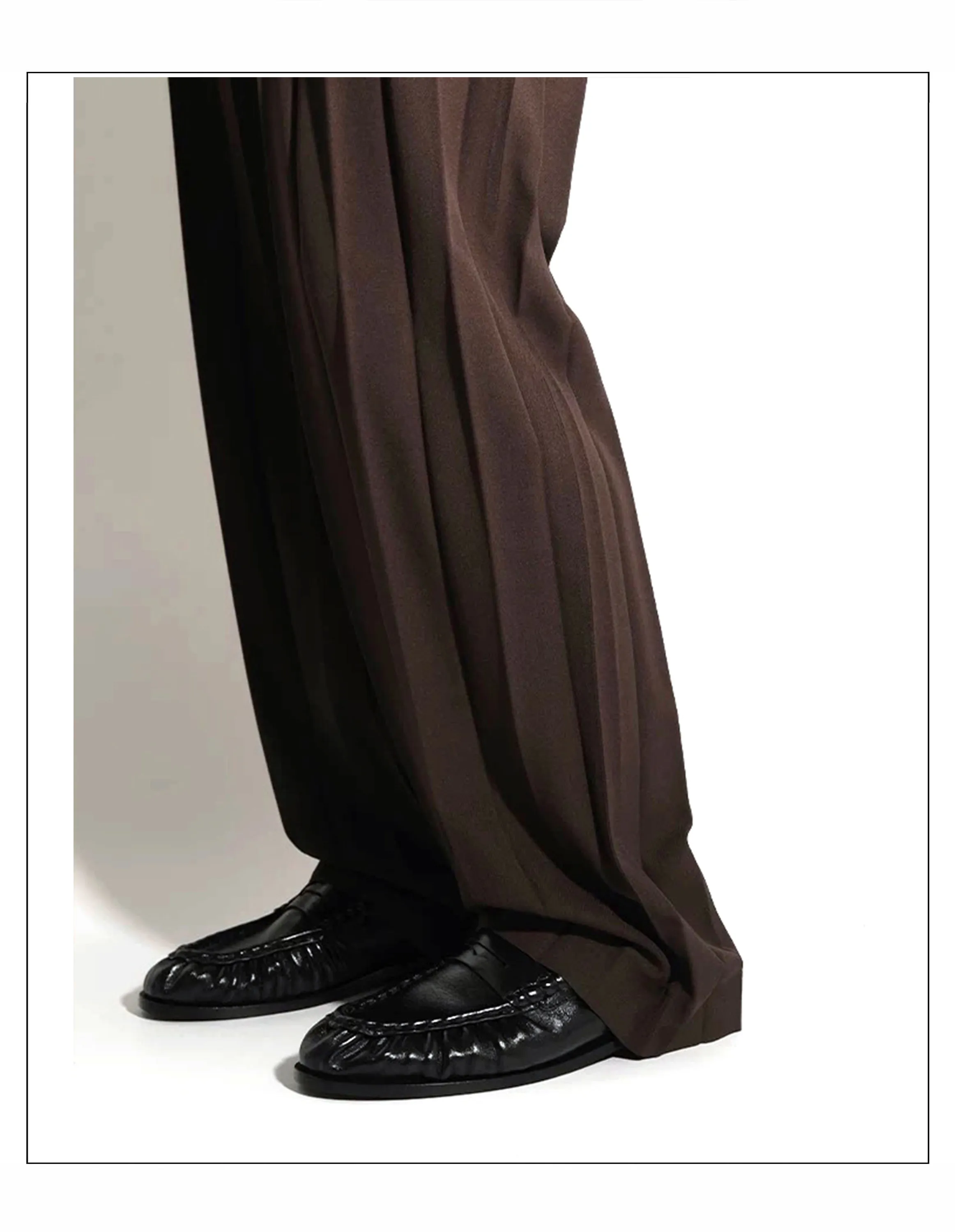 New Retro Loafers for Men Featuring Classic and Pleated Design Suitable for Work and Commuting with Slip-in Dress Leather Shoes