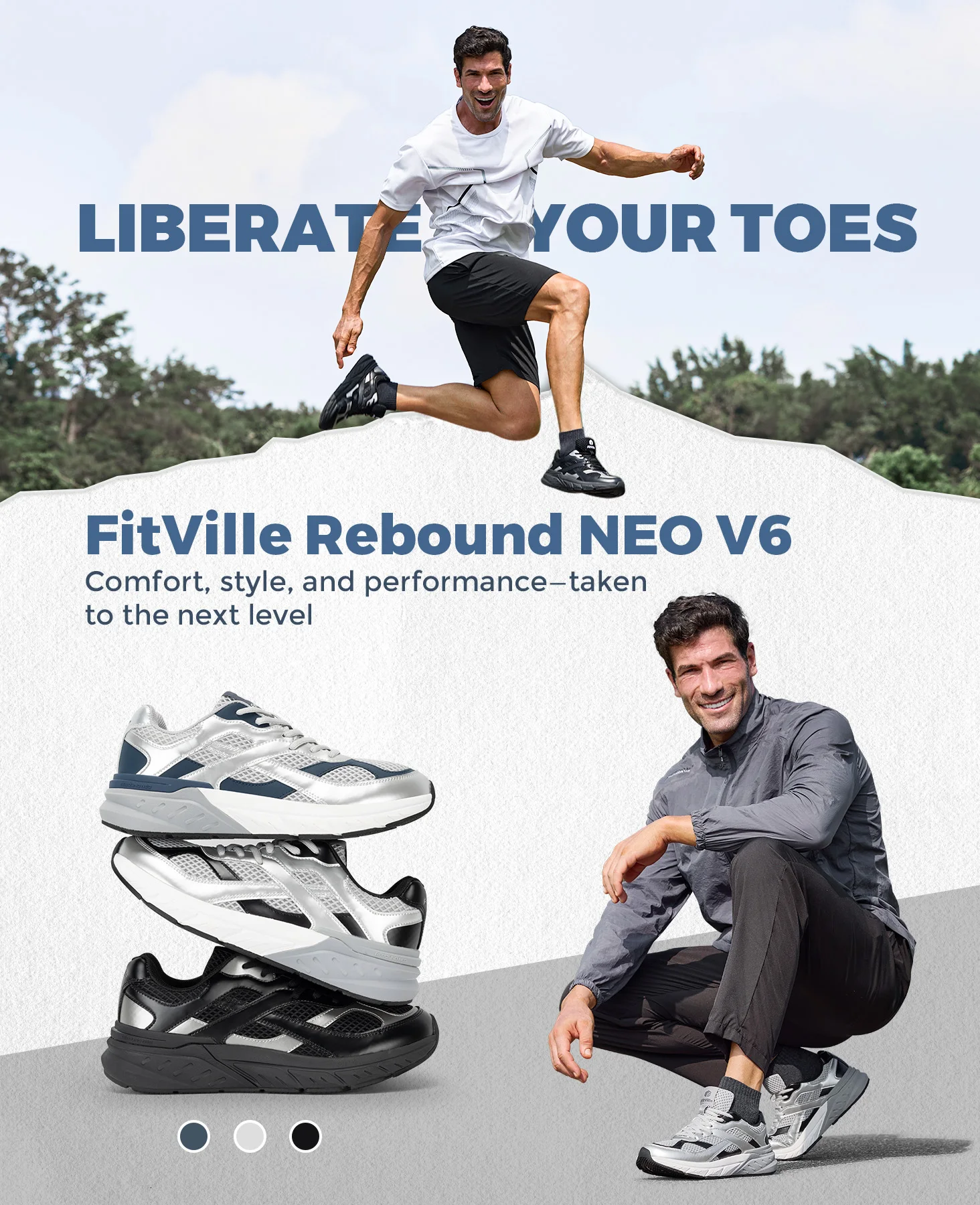 Fitville Walking Shoes Wide Mesh Men's Casual Sneakers Non Slip Dad Sports Shoes for Men Arch Support For Flat Feet Plantar