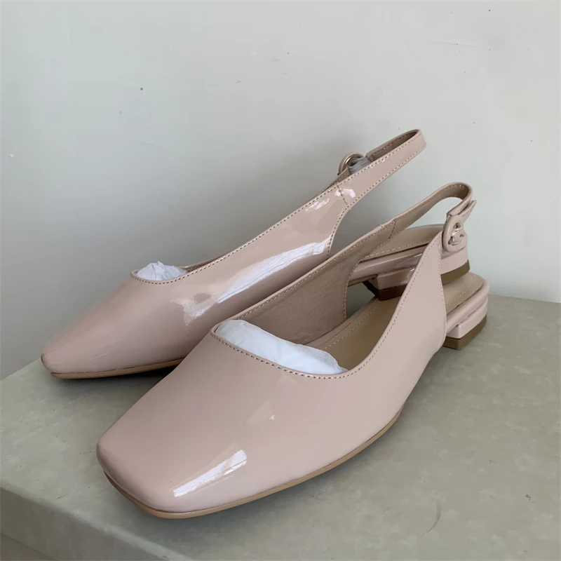 Comfortable Women's Flats Shoes Handmade Quality Casual Patent Yellow Nude Flat Loafer Shoes Ladies Large Size 43 Classic Design