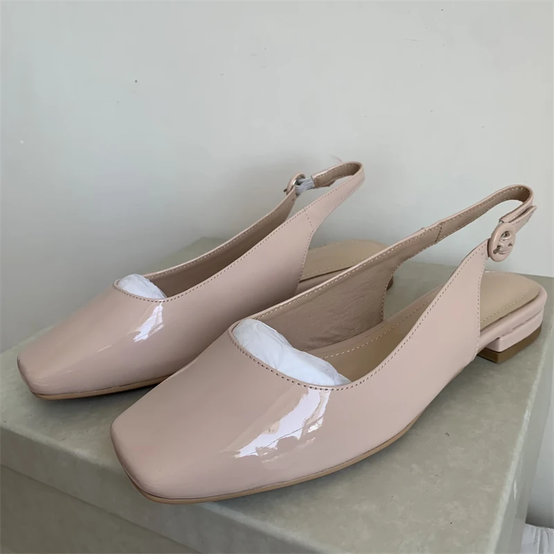 Comfortable Women's Flats Shoes Handmade Quality Casual Patent Yellow Nude Flat Loafer Shoes Ladies Large Size 43 Classic Design