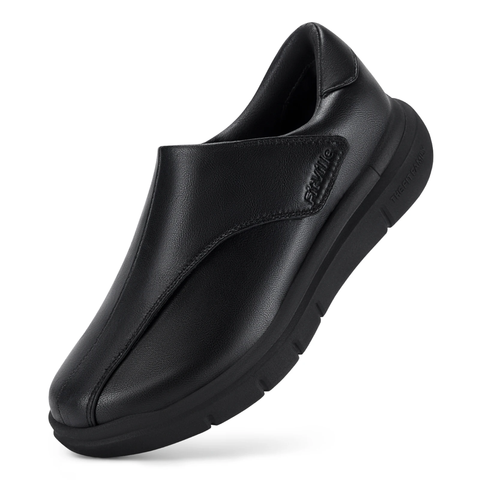 FitVille Men'S Diabetic Slip-On Oxford Dress Shoes, Adjustable Fit Comfort Business Formal & Wedding Casual Sneakers, Professional Orthopedic Footwear With Roomy Toe Box For Swollen & Wide Feet