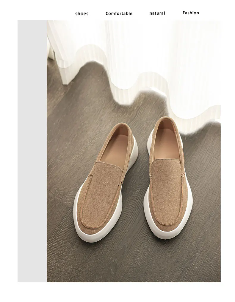 Niche Retro Loafers British Minimalist Slip On Leather Flat Shoes Casual Office Daily Walking Non Slip Fashion Loafer Footwear