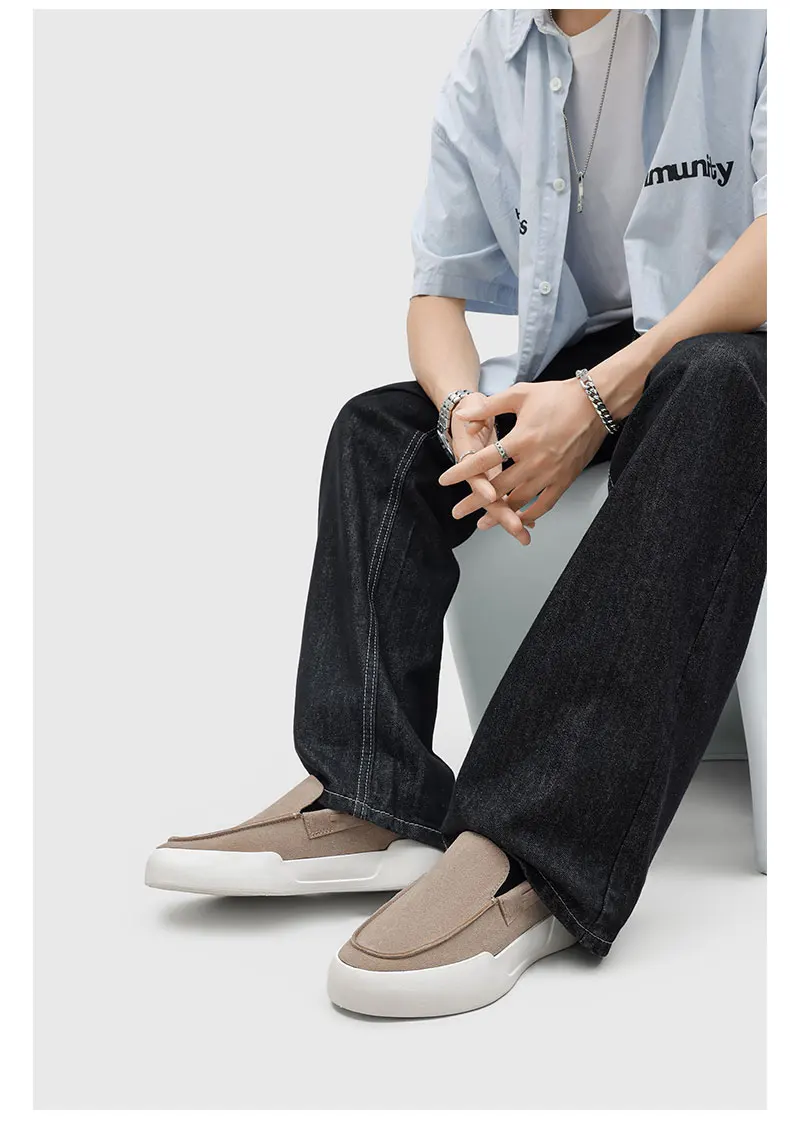 Niche Retro Loafers British Minimalist Slip On Leather Flat Shoes Casual Office Daily Walking Non Slip Fashion Loafer Footwear