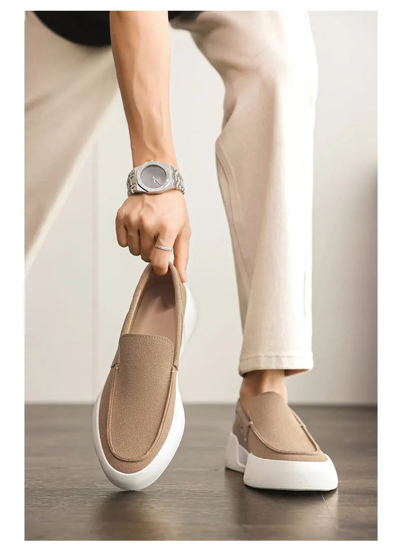 Niche Retro Loafers British Minimalist Slip On Leather Flat Shoes Casual Office Daily Walking Non Slip Fashion Loafer Footwear