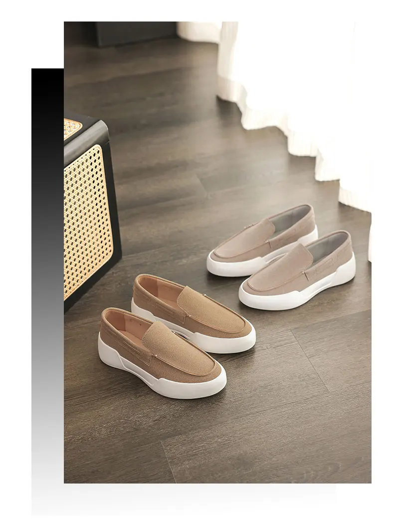 Niche Retro Loafers British Minimalist Slip On Leather Flat Shoes Casual Office Daily Walking Non Slip Fashion Loafer Footwear